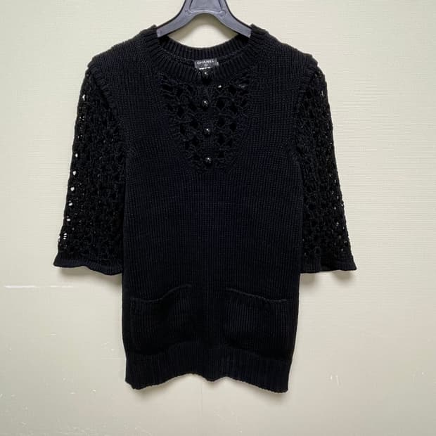 Chanel crochet knit top 34