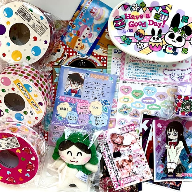 일괄) 일본 고전 헤이세이 이라스토야 도시락통 갸루 스티커 코난 다꾸 등