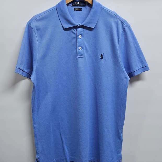 폴로랄프로렌 코튼 스카이블루 반팔카라티 M