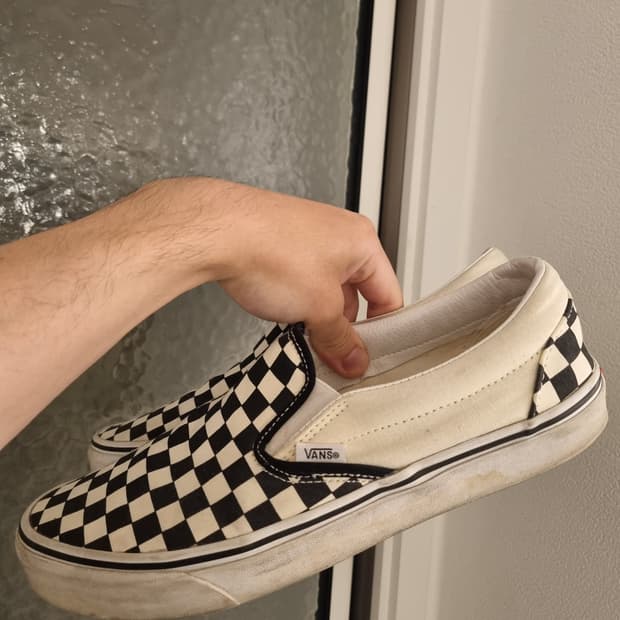 반스 클래식 슬립온 체커보드 블랙 화이트 285