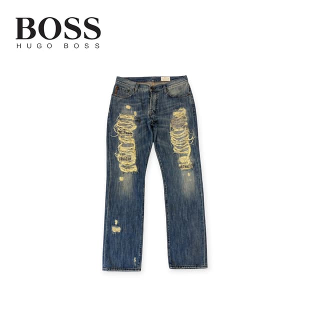 BOSS 디스트레스드 데님