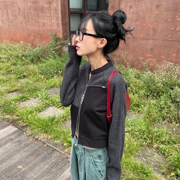 모래하우스 바이커 자켓 biker mix jacket