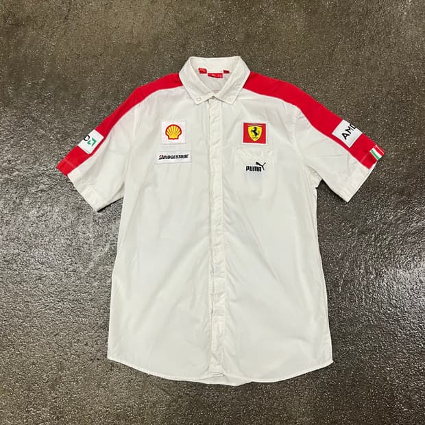 00s Puma 페라리 레이싱 셔츠 (100)