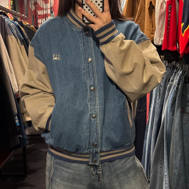 [IM] 빈티지 데님 바시티자켓