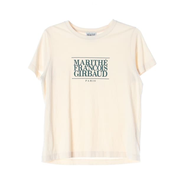 MARITHE FRANCOIS GIRBAUD 로고 반팔티 M