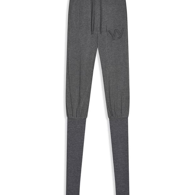 오픈와이와이 레이어드 니삭스 팬츠 차콜 S
