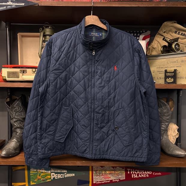 신형라벨 폴로 랄프로렌 다이아몬드 퀼팅자켓 프레피 타탄체크 안감 N836