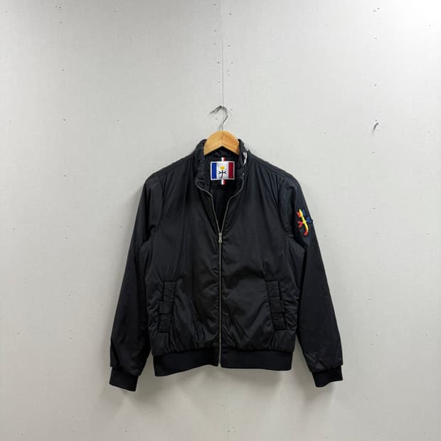 여성 95 / 까스텔바작 숏 봄버 점퍼 블랙