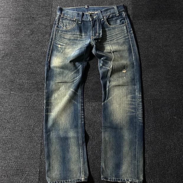 Levi's 601 straight 녹워싱 데미지 팬츠