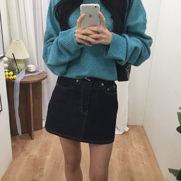 공용 자라 오버핏 라운드니트 100