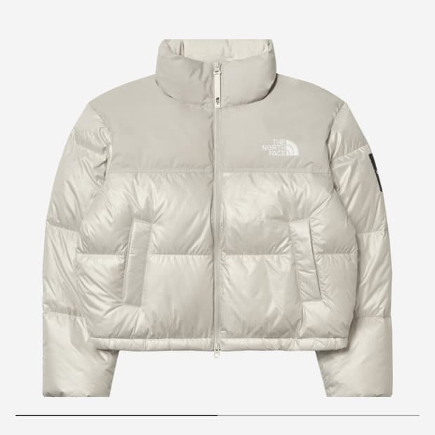 the north face jacket cream beige 