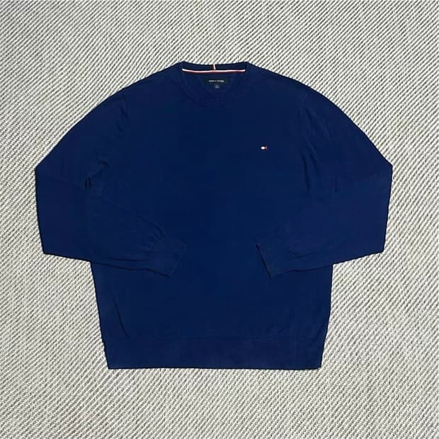 [L] Tommy 타미힐피거 코튼 라운드 니트