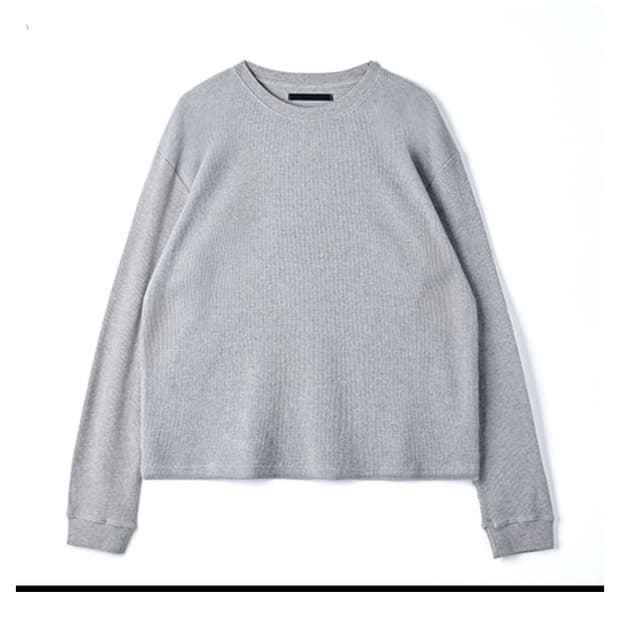 Htae 90sThermal Heather Grey Soft Shirts