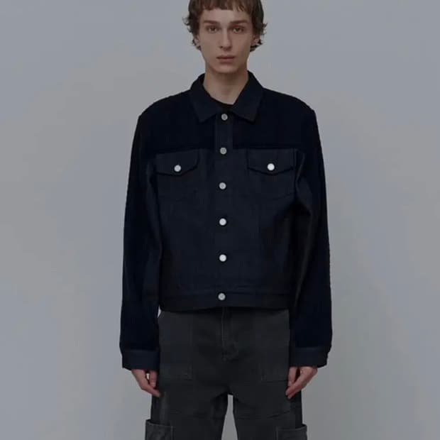 애니타임로릭 Zinnia Mix Jacket-NAVY