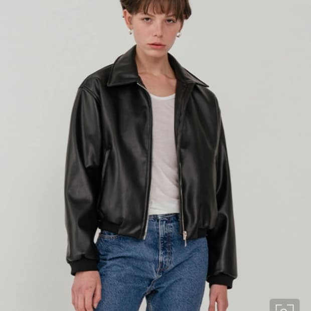 레이디볼륨 가죽자켓