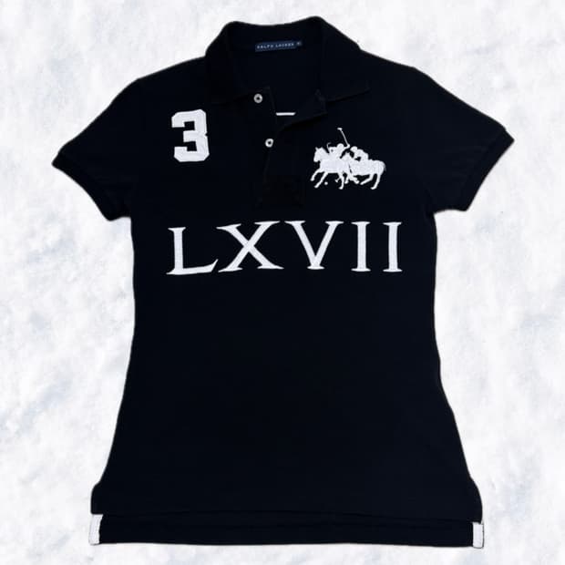 폴로 랄프로렌 일본 빅포니 딱붙 LXVII 블랙 pk 반팔