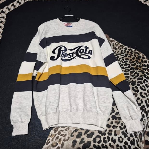 (희귀)80's 펩시콜라 빈티지 스웻 셔츠 맨투맨 L