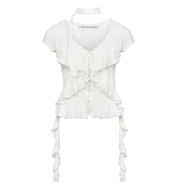 낫노잉 그런지 블라우스