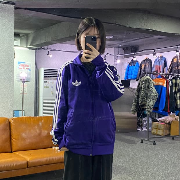 아디다스 파이어버드 퍼플 트랙탑 져지 B3300