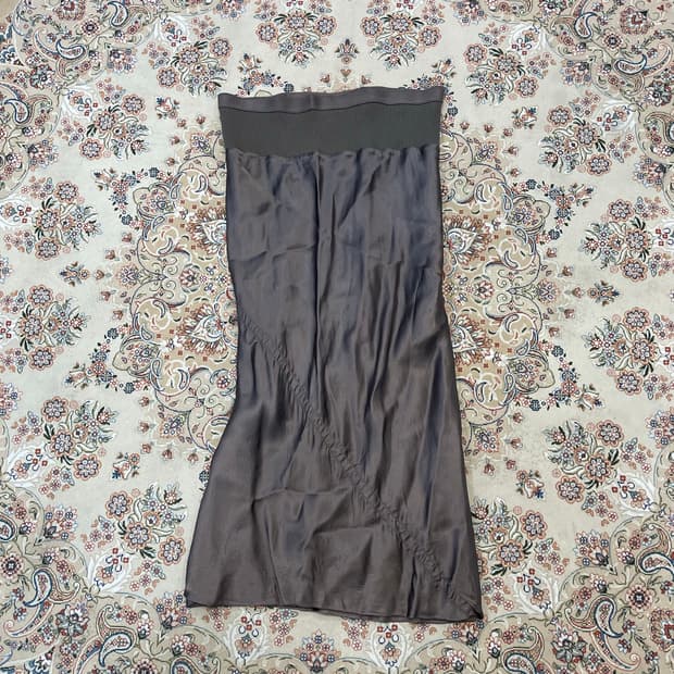 릭오웬스 13SS 밴딩 새틴 롱 스커트 치마