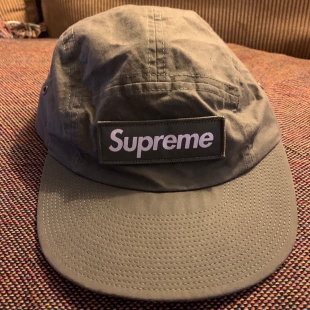 Supreme FW23 Waxed Cotton Camp Cap Olive