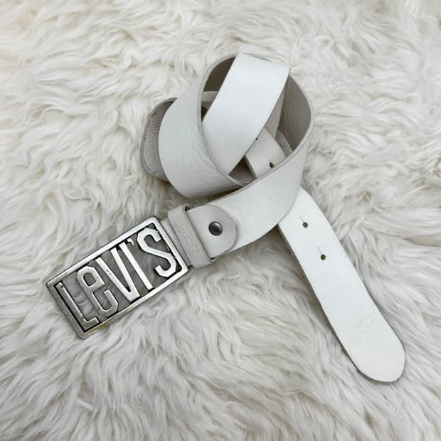 리바이스 리얼레더 로고 버클 벨트