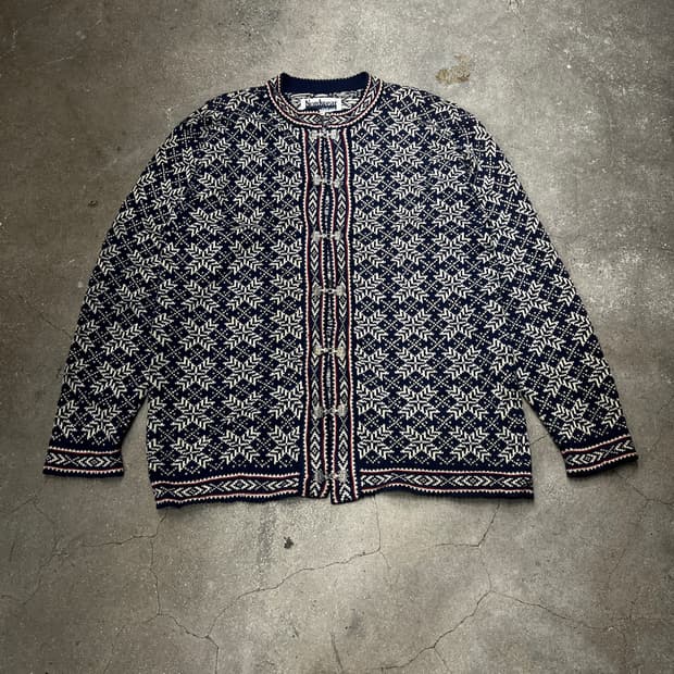 노르딕 울 가디건 2XL