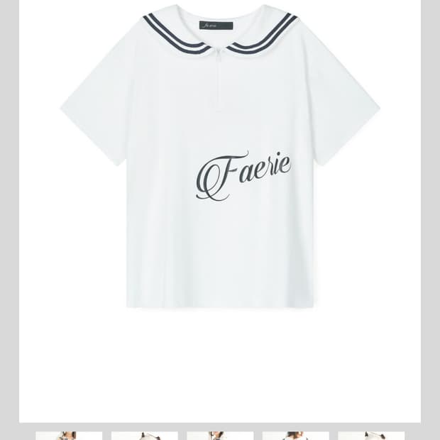 [fa.er.ie] sailor collar mesh loose top 