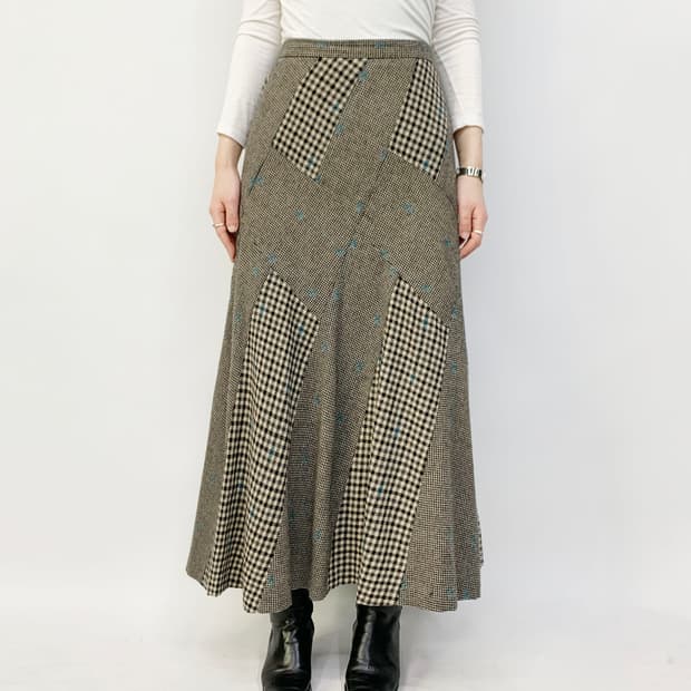  VARENTS BIS 체크 플라워 스커트