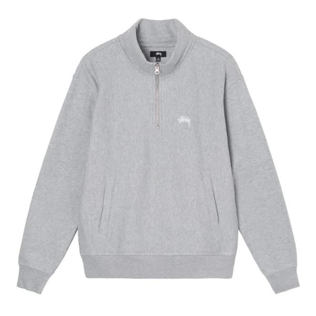 스투시 stock logo mock (grey heather)