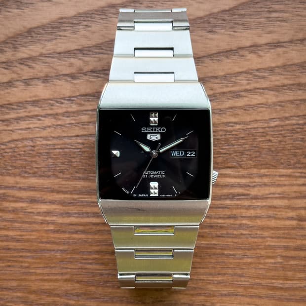 [희귀] 세이코 5 블랙 TV스크린 - 오토매틱 21석 (Squar