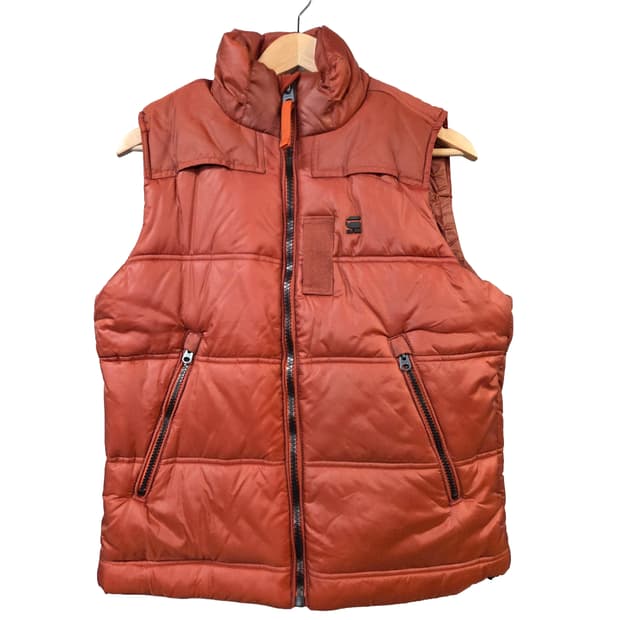 G-Star RAW 오렌지 패딩 조끼(S)남여공용