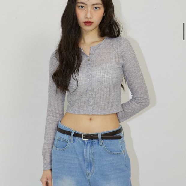 미치코런던 시어 크로셰 가디건 / 크롭 가디건