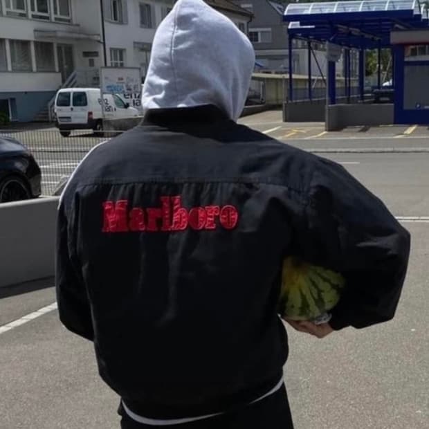 XL)Marlboro 말보로 봄버 자켓 점퍼 빈티지 말보루