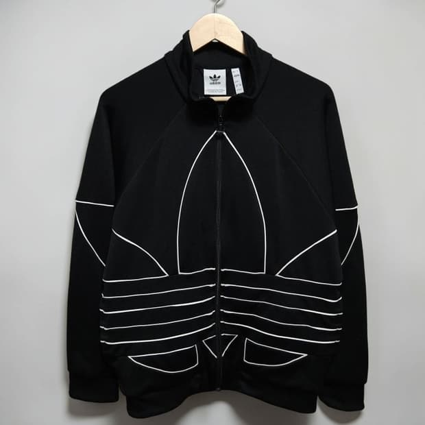 100 Adidas 아디다스 빅 트레포일 트랙 져지자켓 블랙