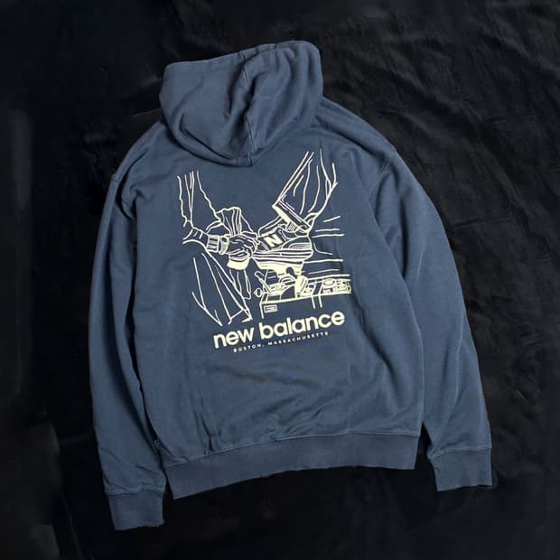 일본빈티지 newbalance 그래픽 후드티