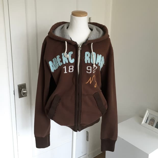 아베크롬비 초코브라운 후드집업