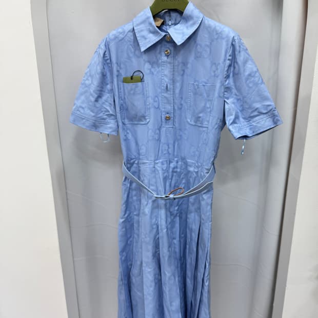 백화점판 구찌 포플린 드레스 원피스 42사이즈