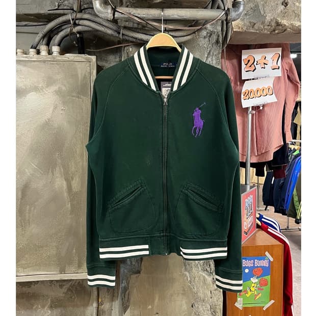 폴로 랄프로렌 빅포니 바시티 집업 져지 그린 L #csz3146