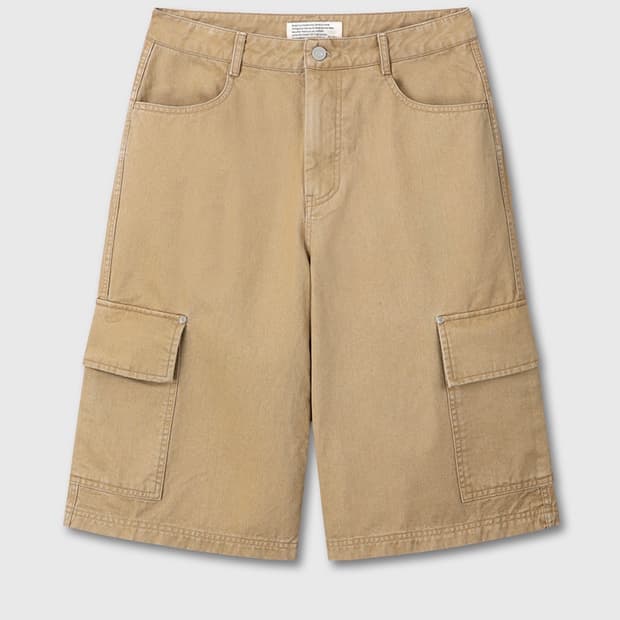 다이브인 점보 카고 버뮤다 팬츠 베이지