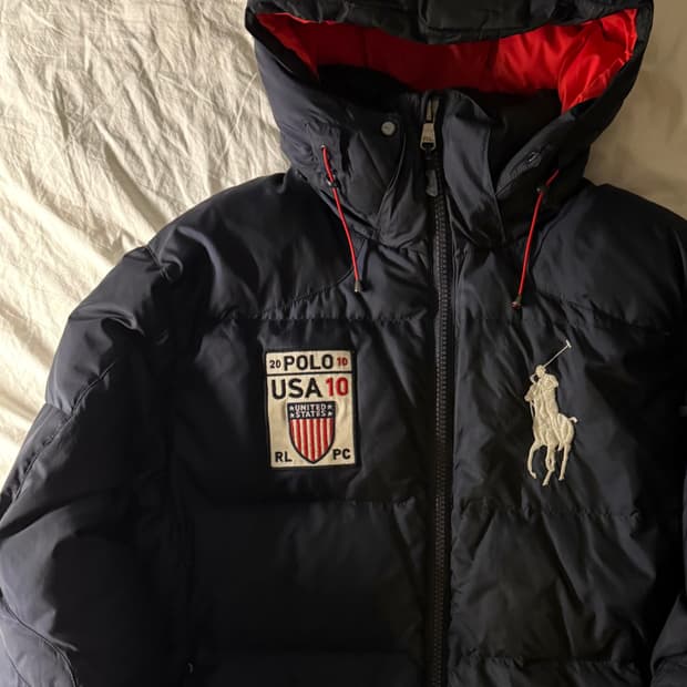폴로 빅포니 성조기 패딩