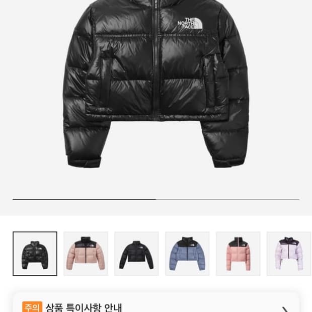 노스페이스 눕시 숏패딩 