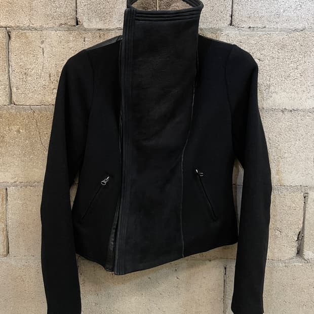 빈스 모토 시어링 울 레더 자켓 