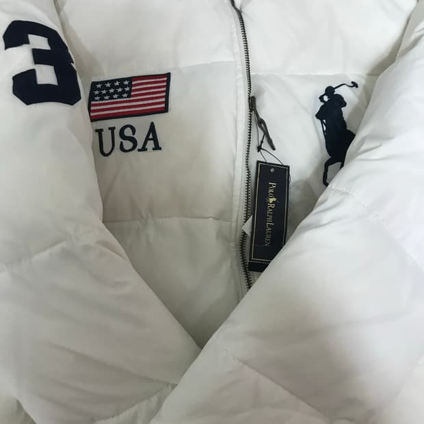 폴로 빅포니 성조기 패딩