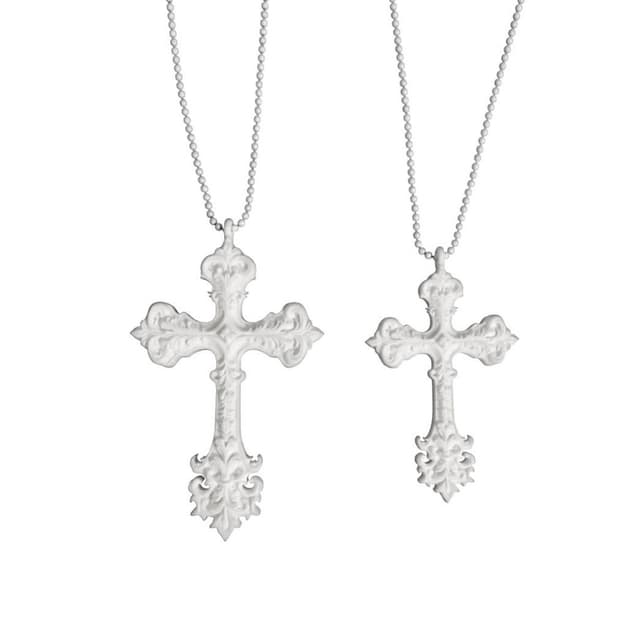 배드하우스 엔틱 크로스 목걸이
