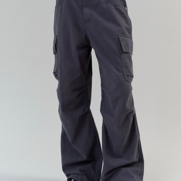 (새상품/택o) 헤더먼트 워시드 카고 팬츠 블루 차콜