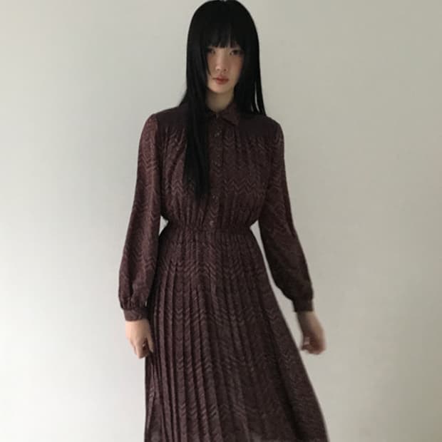 Oriental Pleats Shirts Dress