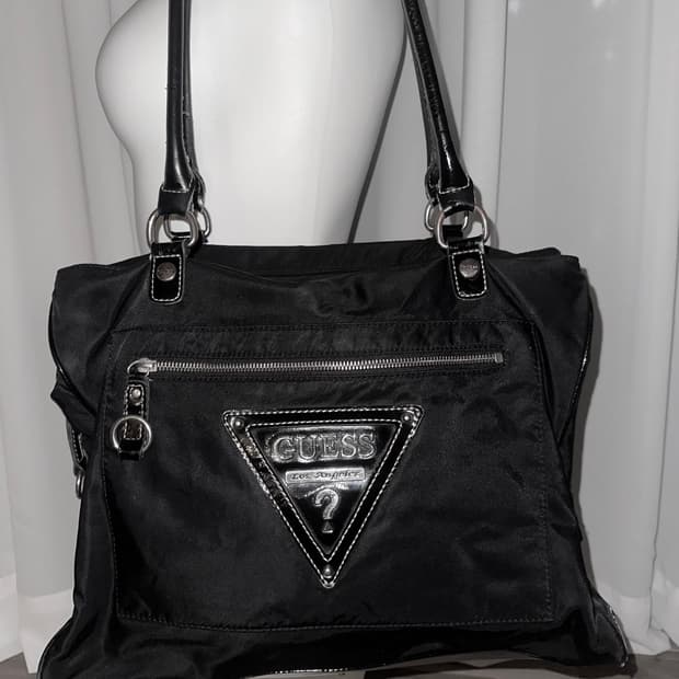 게스 빈티지 나일론 숄더백