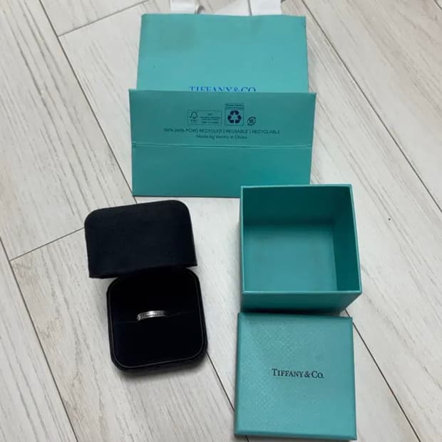 에눌가능)티파니 앤 코 1837 링 네로우 실버