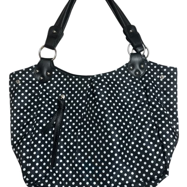 빈티지 도트 땡땡이 가방 토트백 숄더백